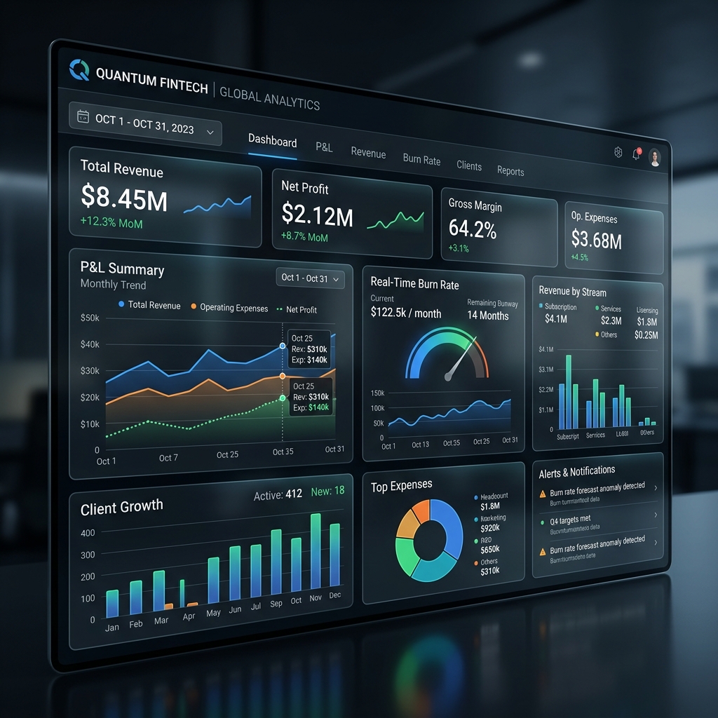 FinancePro Fintech Dashboard